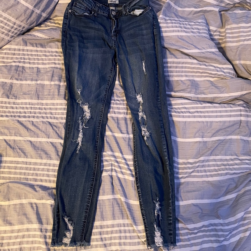 Denim Ripped Skinny Jeans
